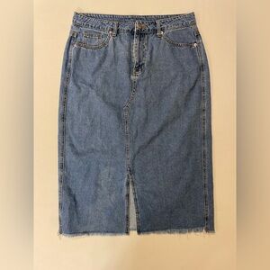 Dazy denim jean midi skirt size XL